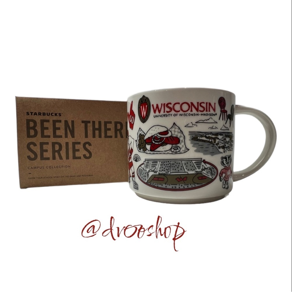 Starbucks University of Wisconsin Been There Mug Badgers Bucky Madison UW NWT